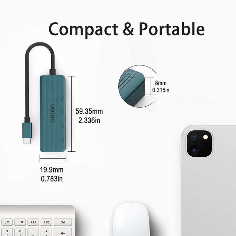 Onten UC620 10Gbps USB-C / Type-C to USB 3.2 Gen2 4 in 1 Multi-function HUB Docking Station, UC620
