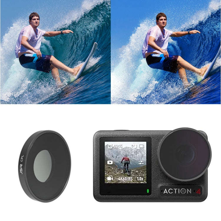 For DJI Osmo Action 4 JUNESTAR Threaded Camera Lens Filter, MCUV, CPL, ND8, ND16, ND32, ND64, ND1...