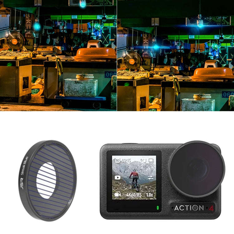For DJI Osmo Action 4 JUNESTAR Threaded Camera Lens Filter, MCUV, CPL, ND8, ND16, ND32, ND64, ND1...