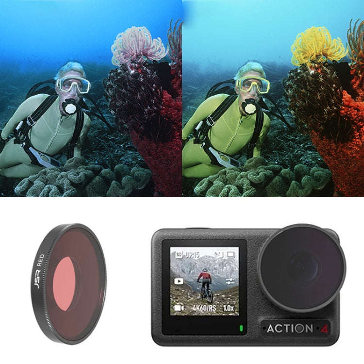 For DJI Osmo Action 4 JUNESTAR Threaded Camera Lens Filter, MCUV, CPL, ND8, ND16, ND32, ND64, ND1...