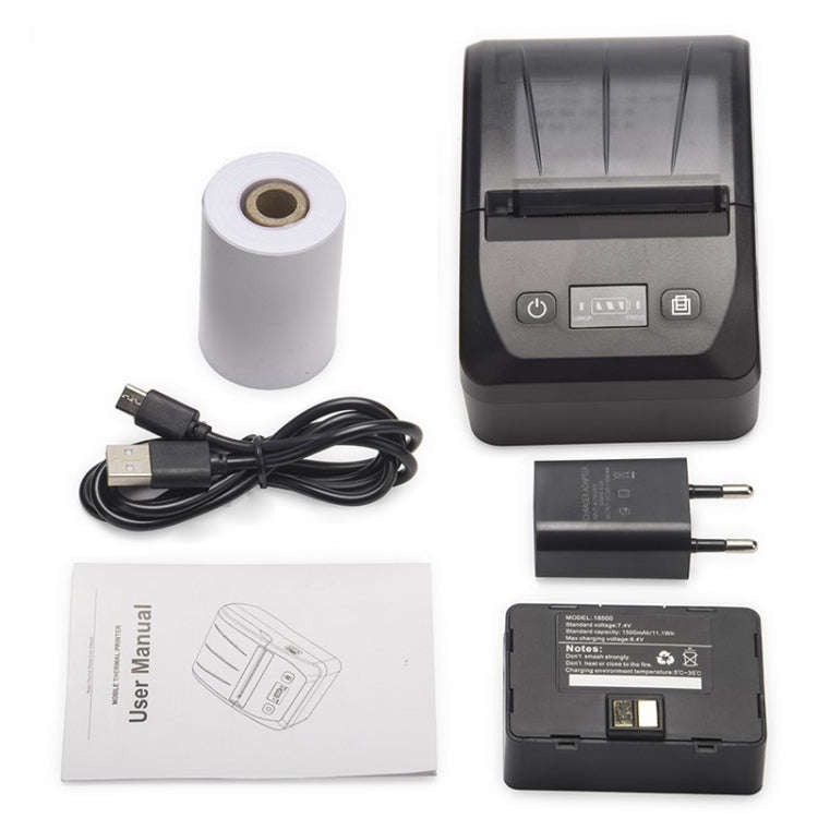 BT-581 58mm USB-C/Type-C + Bluetooth Portable Thermal Printer, EU Plug, US Plug