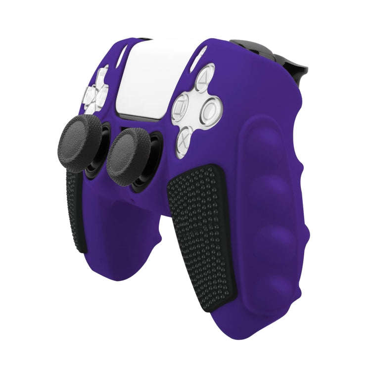 Splicing Color Silicone Gamepad Protective Case without Rocker Caps, For Sony PS5