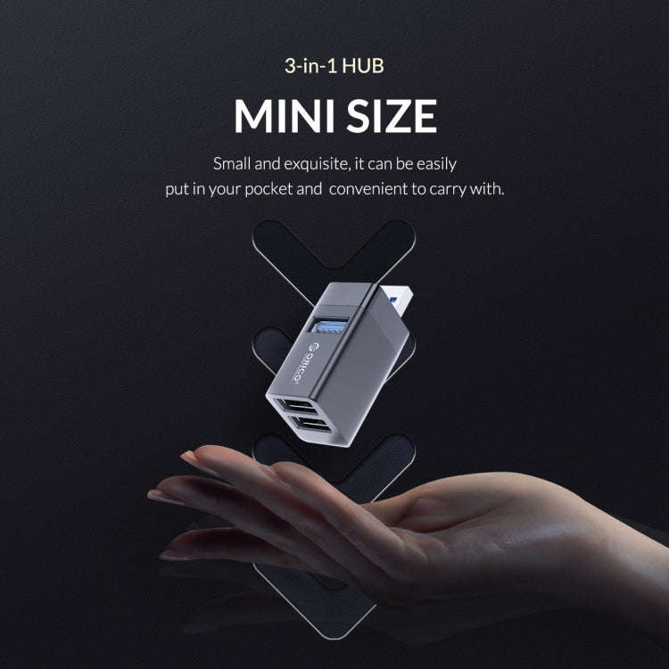 ORICO MINI-U32 3 in 1 USB Interface ABS Plastic Mini HUB Adapter, MINI-U32