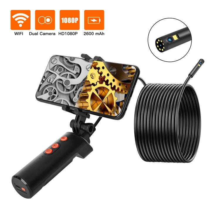 F280 8mm 1080P IP68 Waterproof Dual Camera WiFi Digital Endoscope, 2m Hard Cable, 5m Hard Cable, ...