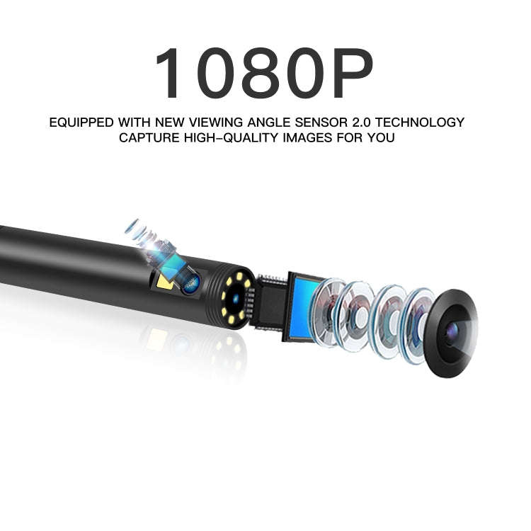 F280 8mm 1080P IP68 Waterproof Dual Camera WiFi Digital Endoscope, 2m Hard Cable, 5m Hard Cable, ...