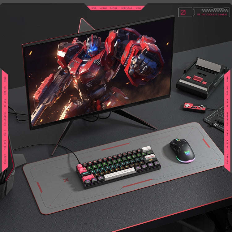 ONIKUMA G55 61 Keys RGB Colorful Lighting Wired Gaming Mechanical Keyboard, G55