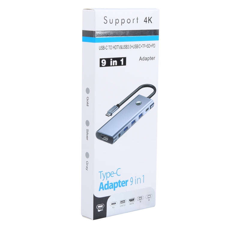 BYL-2410 9 in 1 Type-C to USB Multi-function Docking Station, BYL-2410