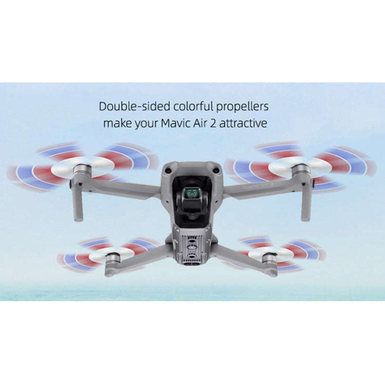 2 Pairs Sunnylife 7238F-3C For DJI Mavic Air 2 Double-sided Two-color Low Noise Quick-release Pro...