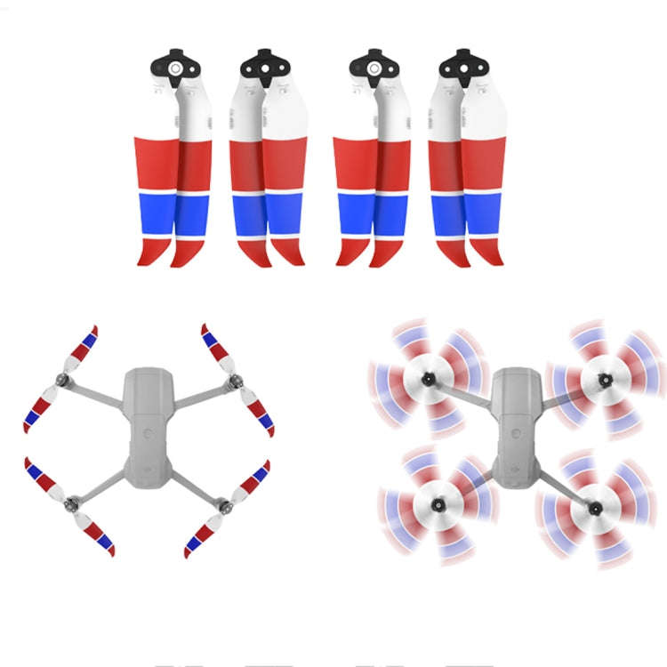 2 Pairs Sunnylife 7238F-3C For DJI Mavic Air 2 Double-sided Two-color Low Noise Quick-release Pro...