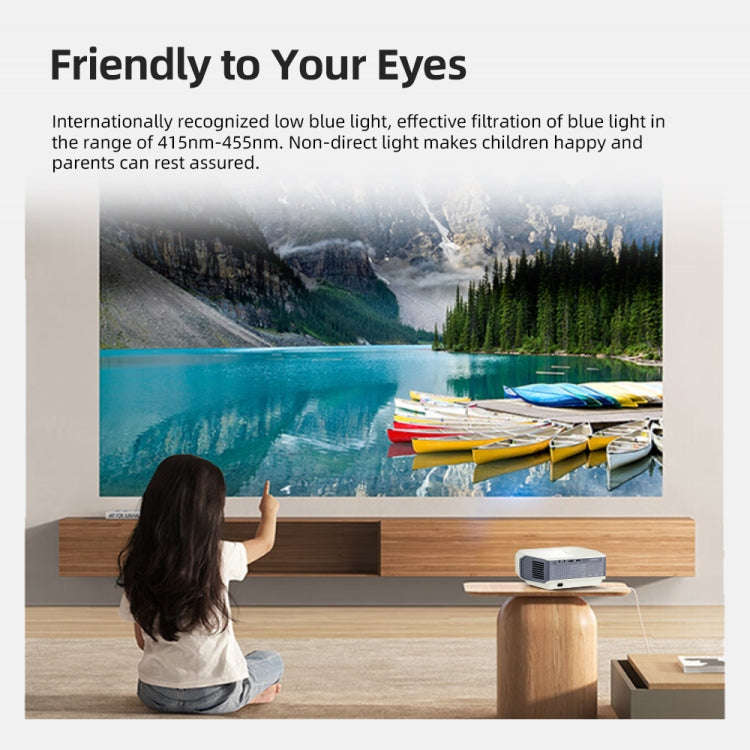AUN A004 Pro 1920 x 1080P 9000Lumen Android 9.0 Portable LCD Projector, US Plug, UK Plug, EU Plug...