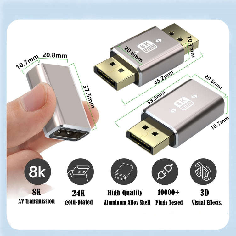 8K Ultra DP Male to Female Adapter