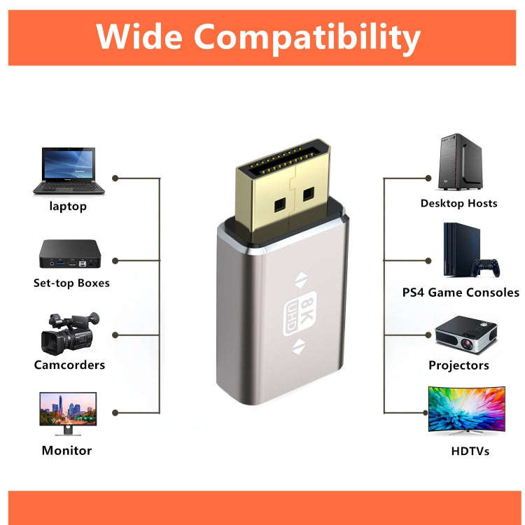 8K Ultra DP Male to Female Adapter