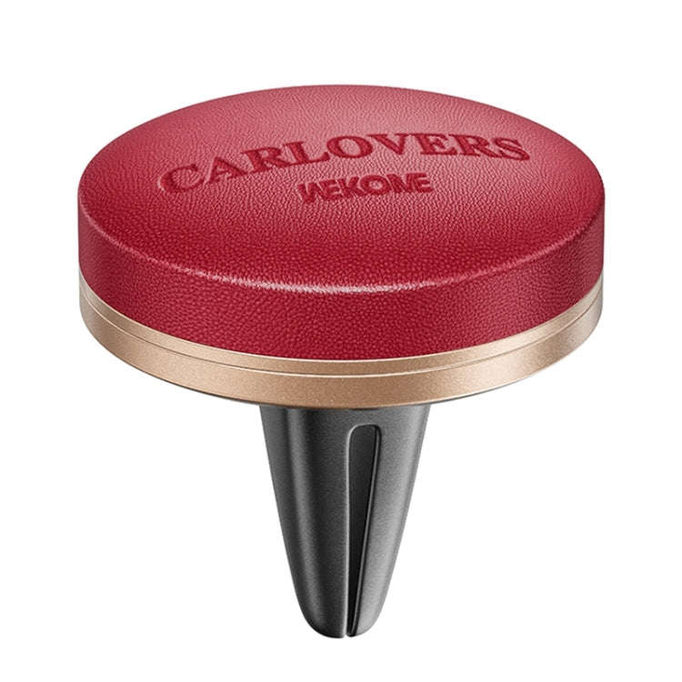 WEKOME WT-CA07 K-Captain Genuine Leather Solid Car Aroma Diffuser, WT-CA07 (Black), WT-CA07 (Red)