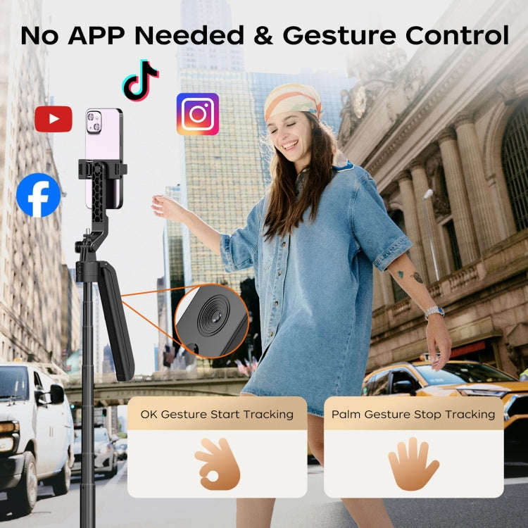 FUNSNAP A6 360 Degree Al Gimbal Selfie Stick Smart Face Tracking Integrated Tripod
