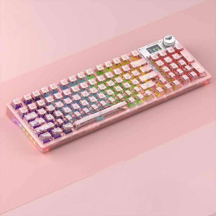 AULA F98Pro V3 99 Keys Wired/2.4G/Bluetooth Three Model RGB Mechanical Keyboard, Ice Crystal Shaft