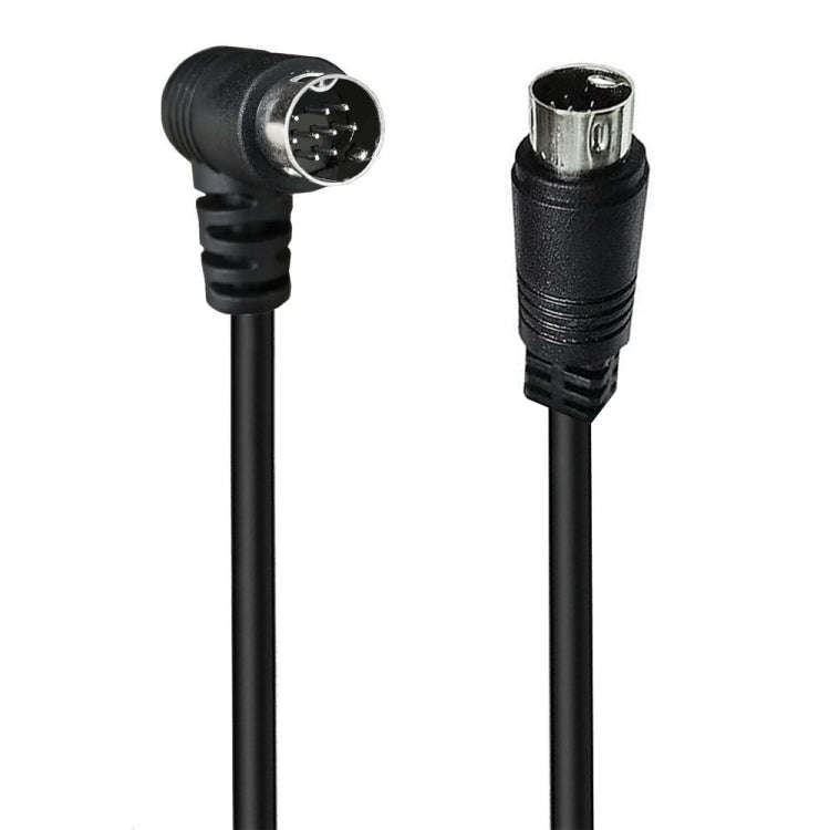 Single Curved mini DIN 9 Pin TV Audio Adapter Cable, 0.5m, 1.8m, 3m