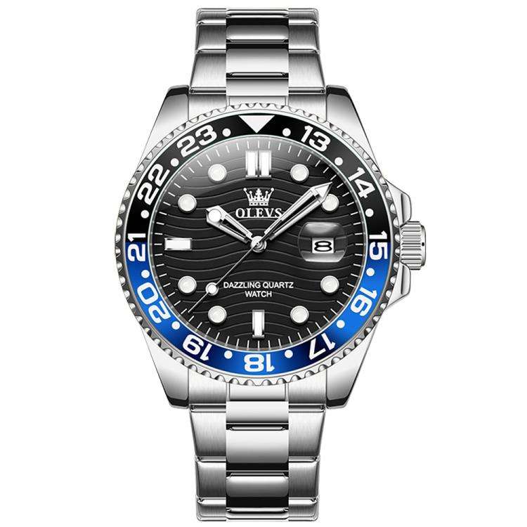 OLEVS 3610 Men Steel Strap Luminous Waterproof Quartz Watch