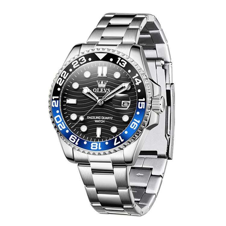 OLEVS 3610 Men Steel Strap Luminous Waterproof Quartz Watch