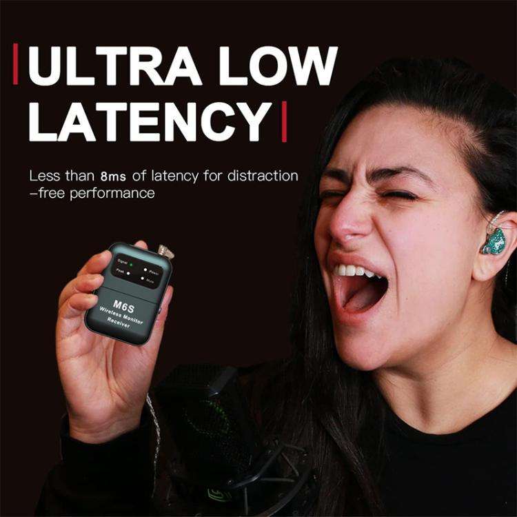 M6S Stereo Wireless In-Ear Monitor System 2.4G Transmitter & Receiver