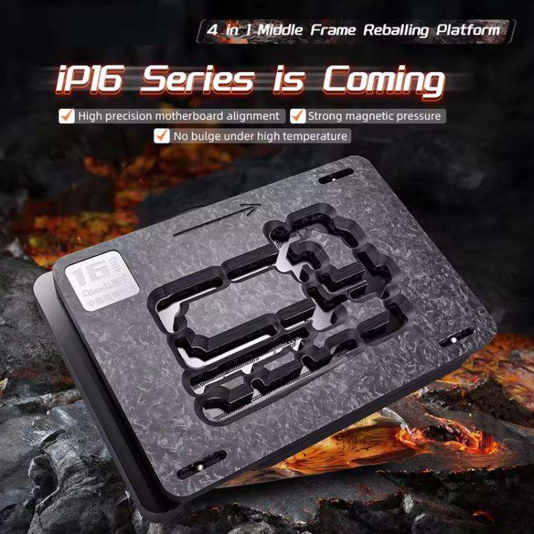 Qianli 4 in 1 Magnetic Middle Layer BGA Reballing Platform for iPhone 16 Series, Qianli for iPhon...