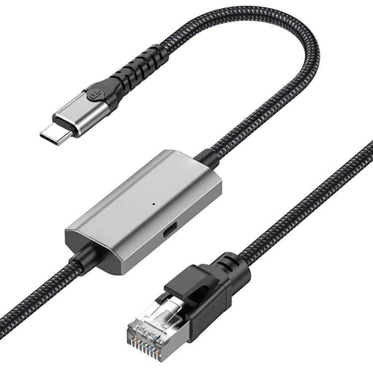 2m RJ45 to USB-C / Type-C High Speed Network Card Ethernet Cable, Type-C