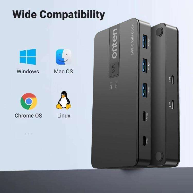 Onten KVM200 USB 3.2 Gen2 Sharing Switch 2 In 4 Out, KVM200