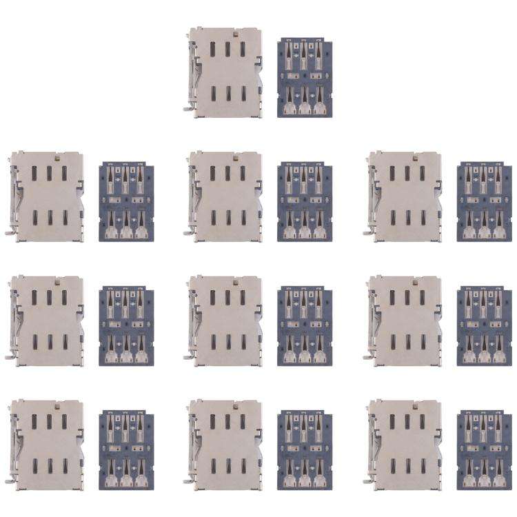 10pcs Original SIM Card Reader, For Galaxy S24 Ultra SM-S928, For Galaxy S24+ SM-S928, For Galaxy...