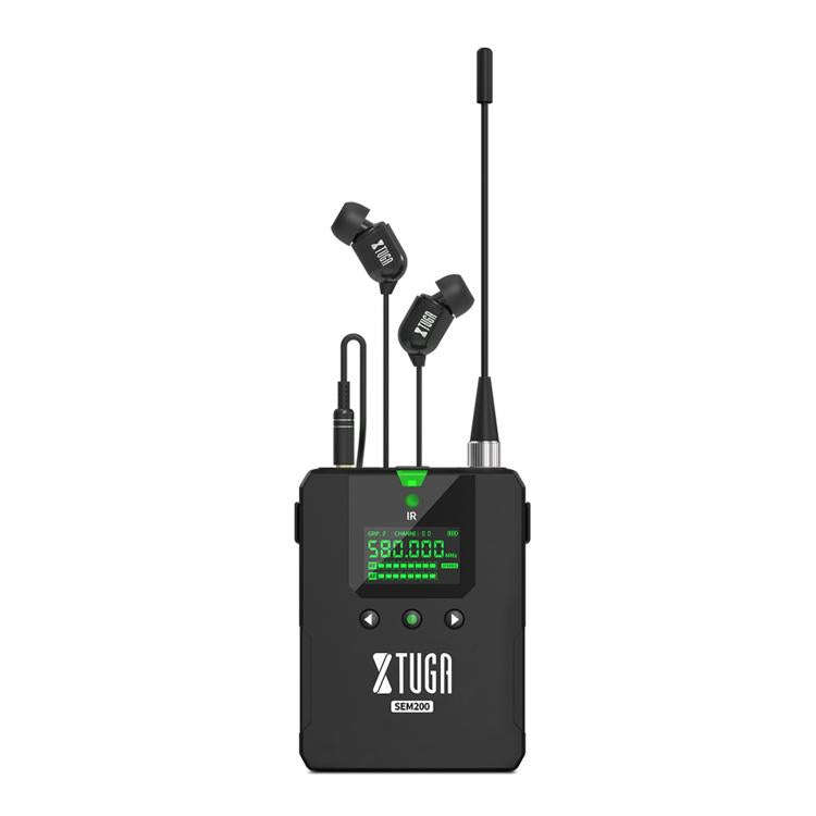 XTUGA SEM200 Wireless Stereo Stage Performance Professional In-ear Monitor System, One BodyPack, ...