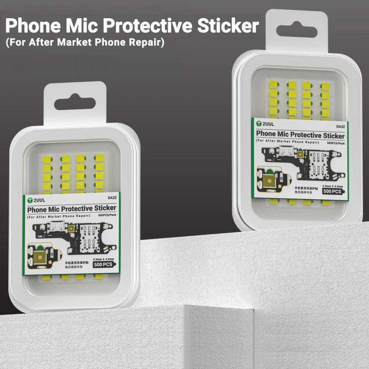 2UUL DA32 500 in 1 Phone Mic Protective Sticker, DA32