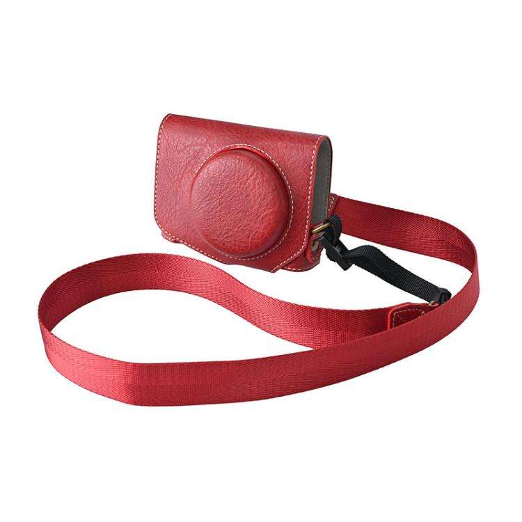 Retro Litchi Texture Leather Full Body Camera Case Bag with Strap, For Canon G7 X Mark III / G7X3...