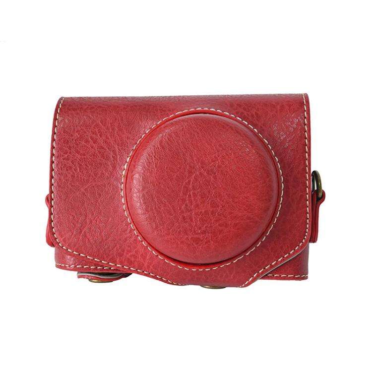 Retro Litchi Texture Leather Full Body Camera Case Bag with Strap, For Canon G7 X Mark III / G7X3...