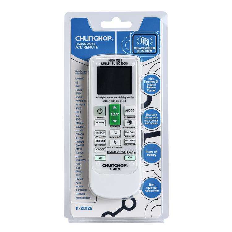 CHUNGHOP K-2012E Universal Air Conditioner Remote Control with Brand Button Pairing Function, K-2...