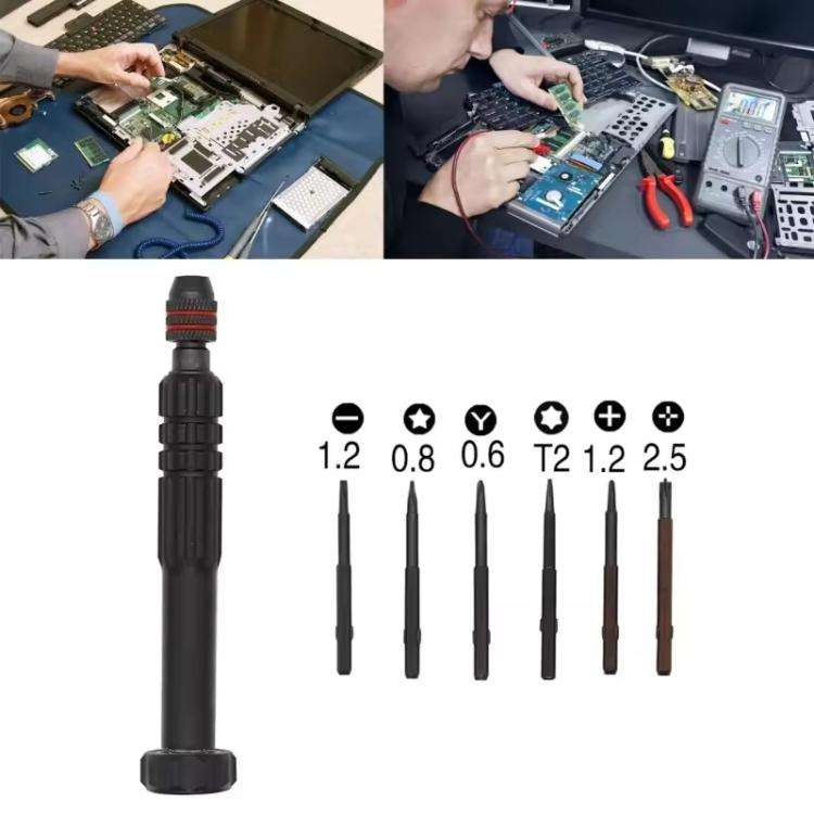 Aluminum Alloy Screwdriver Set, 6 in 1, 12 in 1