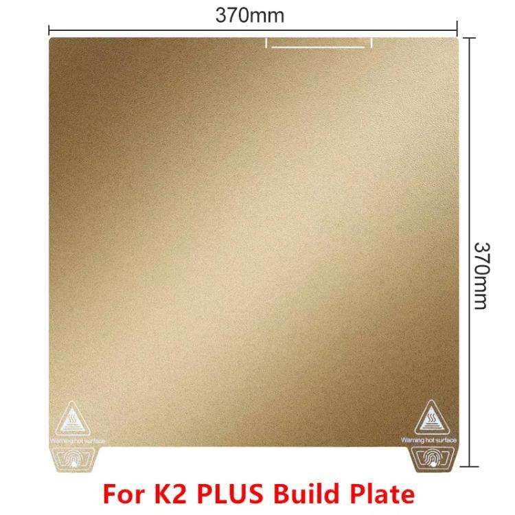 3D Printer Build Plate Spring Steel Sheet For Creality K2 Plus, Gold / Single-sided PEI Coating, ...