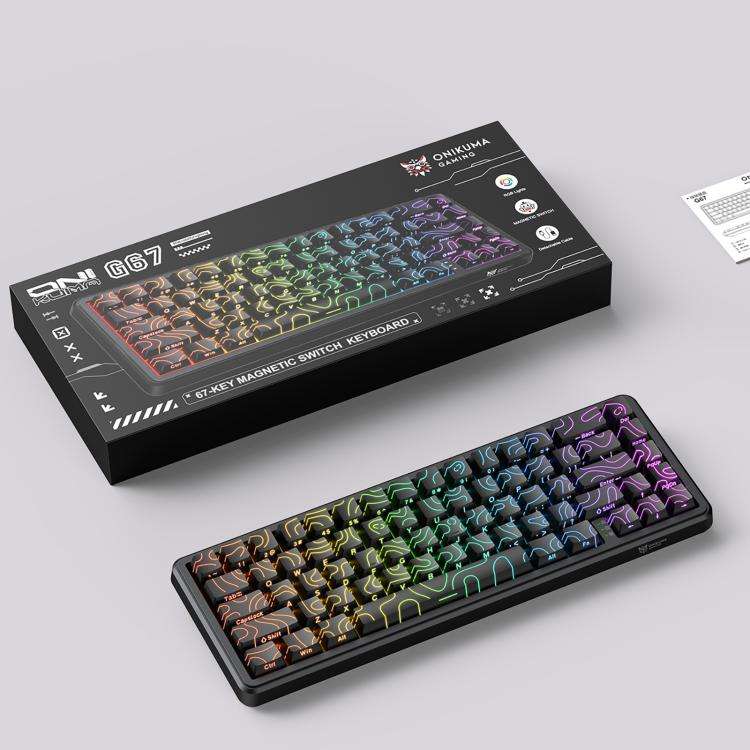 ONIKUMA G67 67-key RGB Wired Magnetic Axis Mechanical Gaming Keyboard, G67