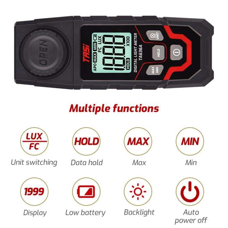 TRSI TA636A Integrated Digital Lux Meter Light Brightness Measuring, TA636A