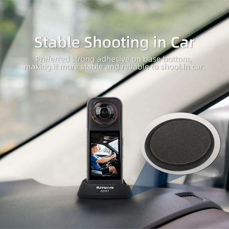 For Insta360 X5 / X4 Sunnylife Silicone Stand Base, Car Base, Tabletop Base