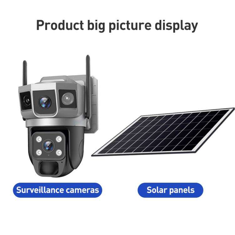VTS02 4MP Multi-lens Panoramic Solar Surveillance PTZ Dome Camera, Southeast Asia WiFi, Southeast...