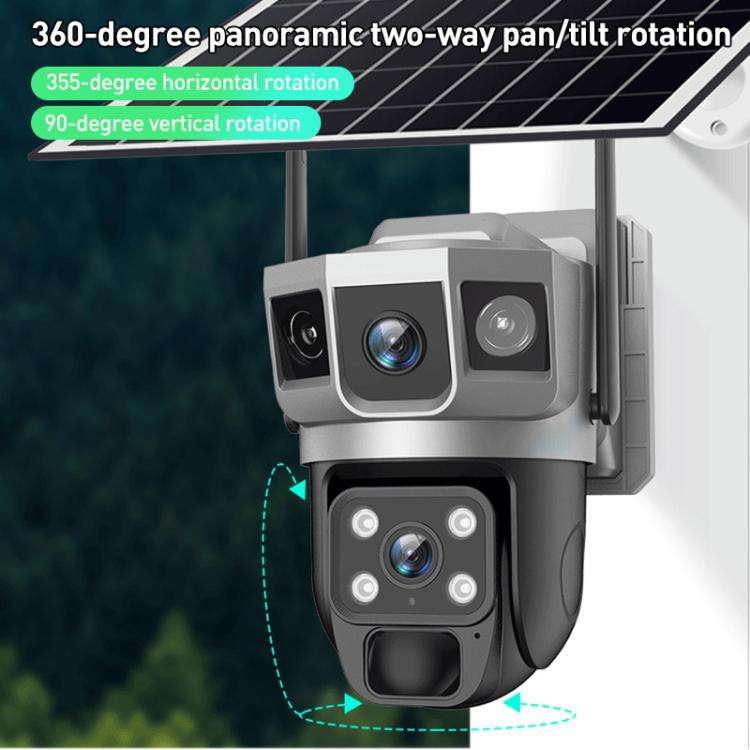 VTS02 4MP Multi-lens Panoramic Solar Surveillance PTZ Dome Camera, Southeast Asia WiFi, Southeast...
