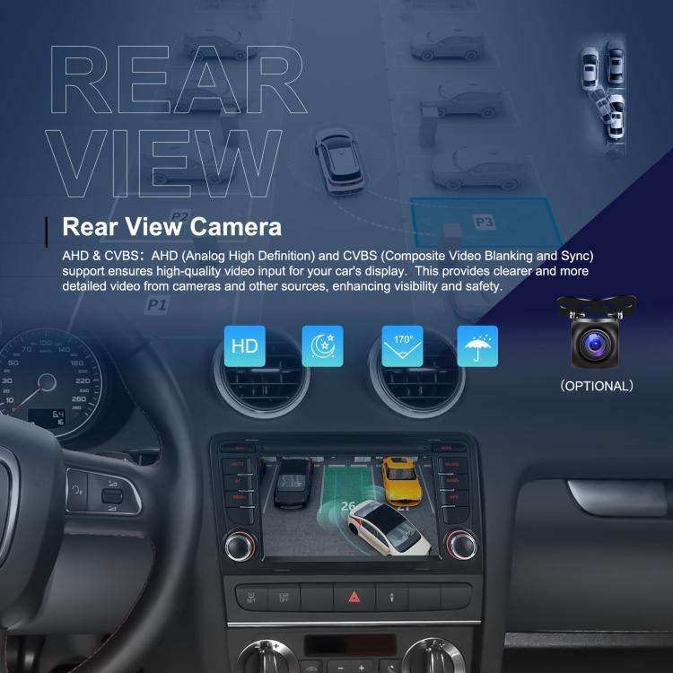 For Audi A3 8P 2003-2012 Android 15 7 inch Smart Central Control Car GPS Navigator Car MP5 Player...