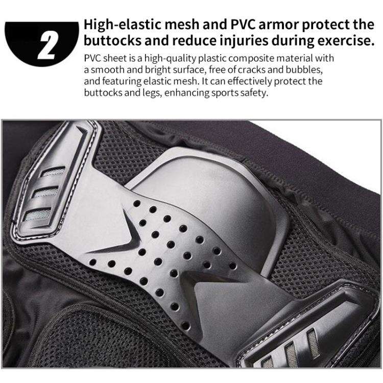GHOST RACING K062 Off-road Motorcycle Armor Pants Racing Riding Anti-fall Hip Protector, S, M, L,...