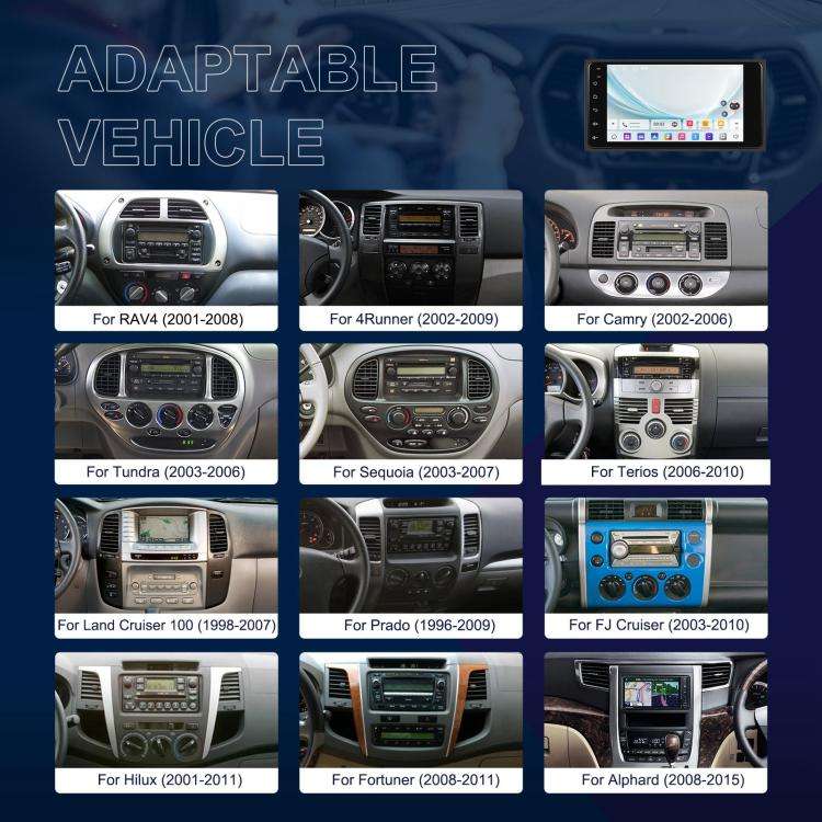 For Toyota COROLLA Android 15 7 inch Wireless CarPlay Car Player Car Central Control Navigation M...
