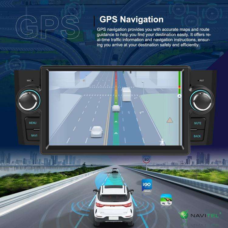 For Fiat Punto 2005-2009 Android 15 7 inch 4G+64G Car Central Control Audio Video Navigation, Sta...
