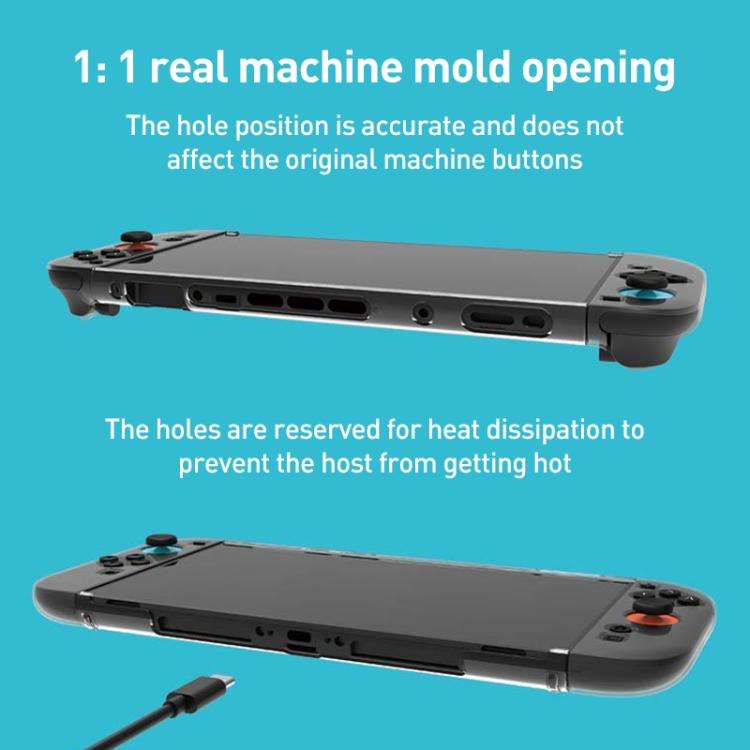 For Nintendo Switch 2 iPlay HBS-2817 6 in 1 Controller Transparent Protective Case