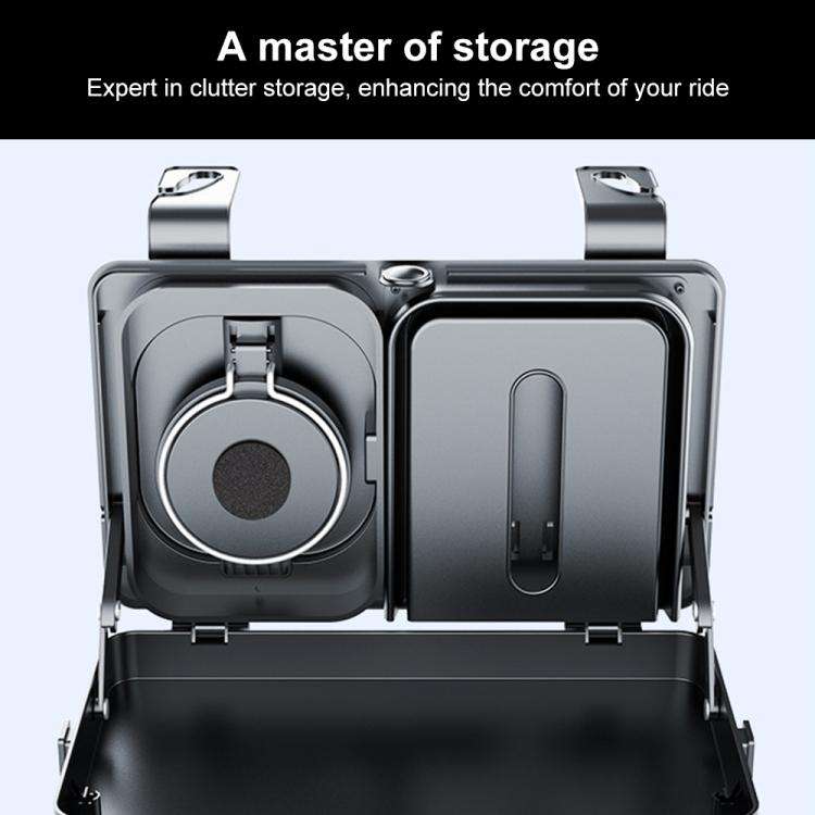 K255 Car Seat Back Storage Rack Multifunctional Tissue Box Water Cup Holder Car Rear Seat Tray De...