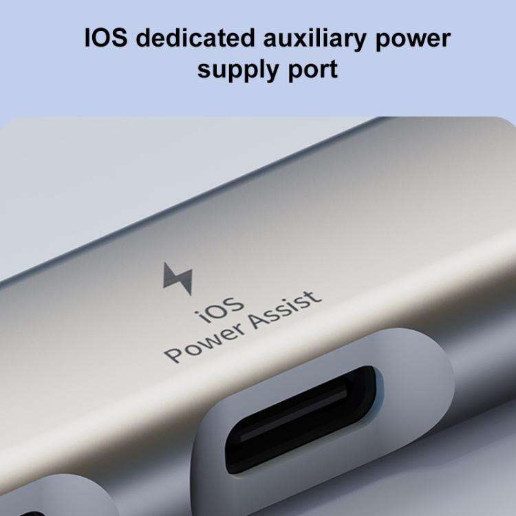 USB / Type-C / 8 Pin to 3.5mm, PD, 2 x USB, Type-C HUB Adapter 5 in 1 Docking Station, 5-in-1 3.5mm