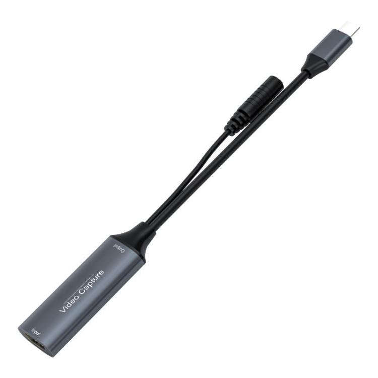U2 4K 30Hz HDMI to Type-C HD Video Capture Card with Microphone Mixer
