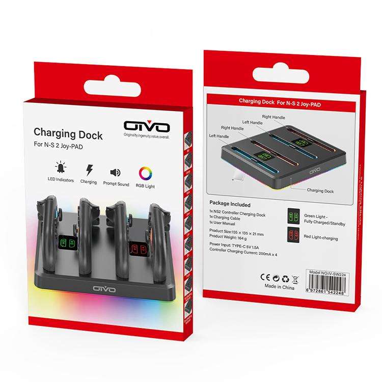 OIVO IV-SW224 Game Controller Magnetic Charging Stand, For Nintendo Switch 2