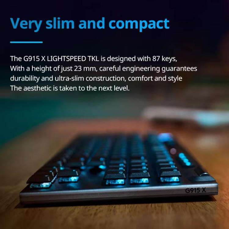 Logitech G915 X LIGHTSPEED TKL Low Profile Gaming Keyboard