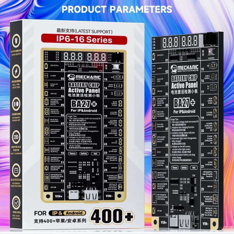 Mechanic BA27+ 4.2V Low Voltage Output Battery Chip Activation Board for iPhone 8-16 Pro Max / Mo...